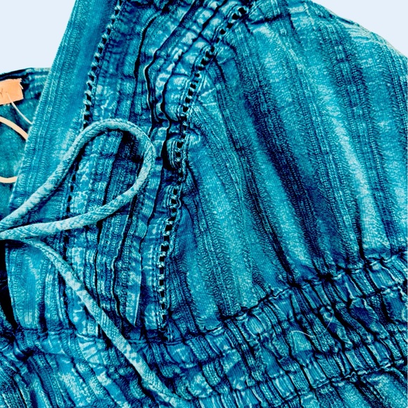 Z SUPPLY Striped Peplum Cotton Tank Cute Cotton Pretty Cool Dragonfly NWT Large - Picture 3 of 7